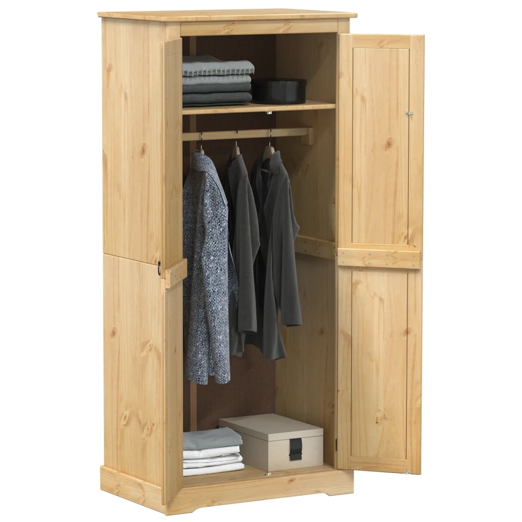 Kledingkast Corona 76x50x170 cm massief grenenhout - AllerleiShop