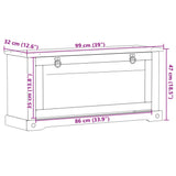 Schoenenkast Corona 99x32x47 cm massief grenenhout - AllerleiShop