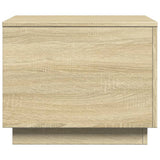 Salontafel met LED-verlichting 50x50x40 cm sonoma eiken