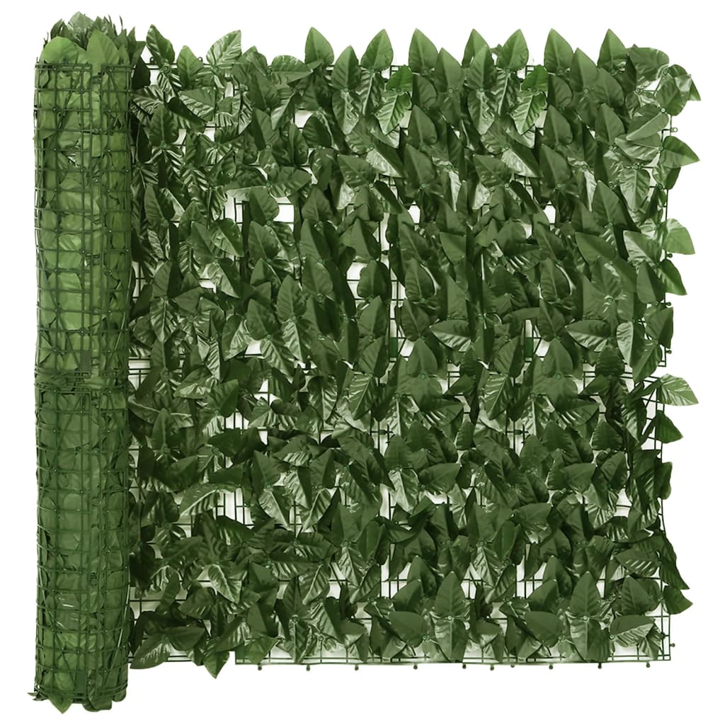 Balkonscherm met donkergroene bladeren 200x75 cm - AllerleiShop