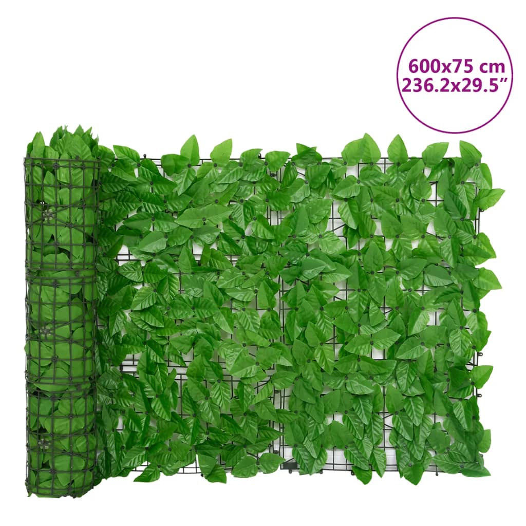 Balkonscherm met groene bladeren 600x75 cm - AllerleiShop