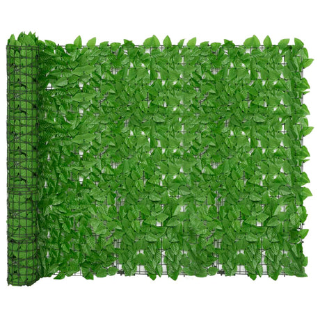 Balkonscherm met groene bladeren 300x150 cm - AllerleiShop