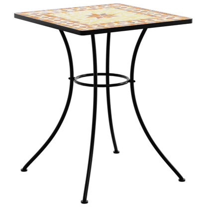 Bistrotafel mozaïek 60x60x74 cm keramiek terracottakleurig - AllerleiShop