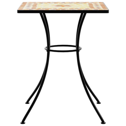 Bistrotafel mozaïek 60x60x74 cm keramiek terracottakleurig - AllerleiShop