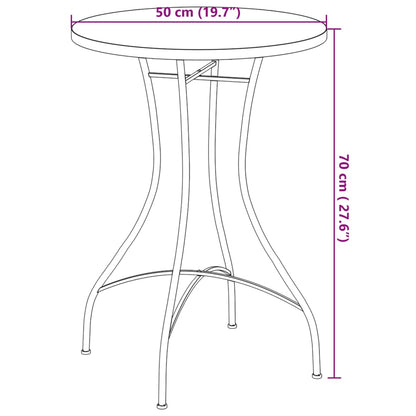 Bistrotafel mozaïek Ø50x70 cm keramiek terracottakleurig - AllerleiShop