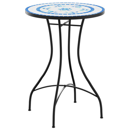 Bistrotafel Ø 50x70 cm keramiek blauw en wit - AllerleiShop