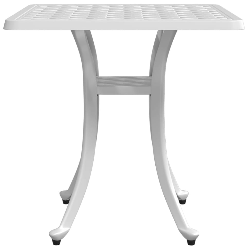 Tuintafel 53x53x53 cm gietaluminium wit - AllerleiShop