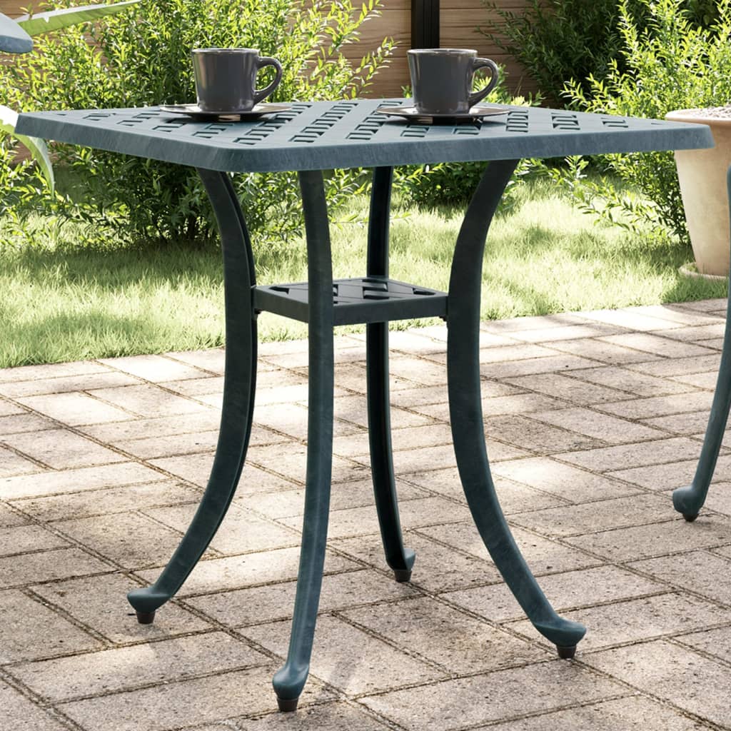 Tuintafel 53x53x53 cm gietaluminium groen - AllerleiShop