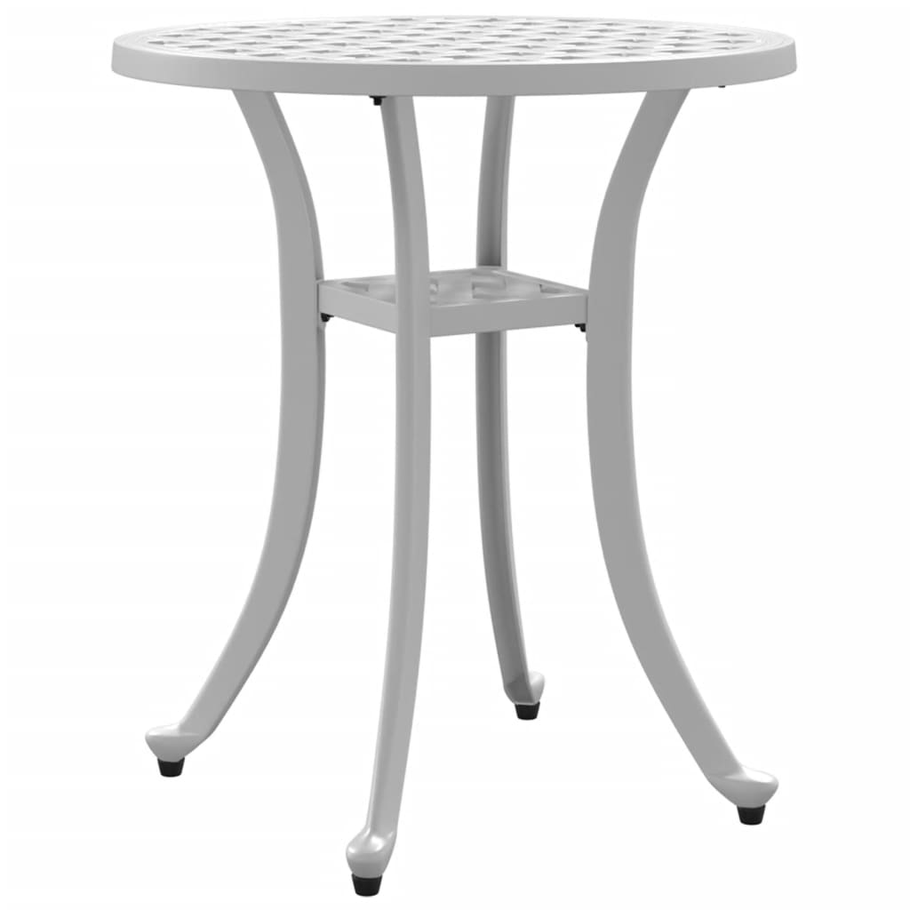 Tuintafel Ø 48x53 cm gietaluminium wit - AllerleiShop