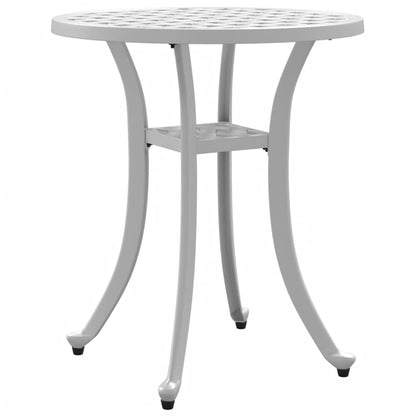 Tuintafel Ø 48x53 cm gietaluminium wit - AllerleiShop