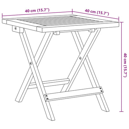 Tuinbijzettafel 40x40x40 cm massief acaciahout - AllerleiShop