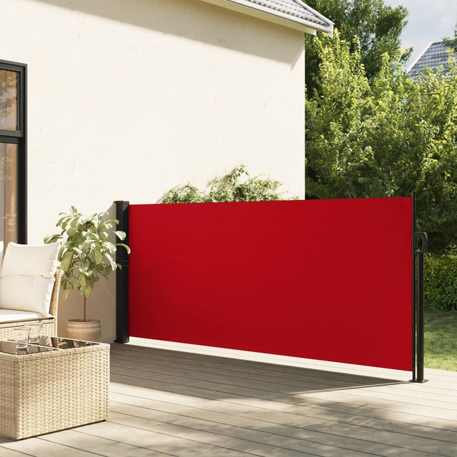 Windscherm uittrekbaar 100x300 cm rood - AllerleiShop