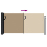 Windscherm uittrekbaar 100x300 cm taupe - AllerleiShop