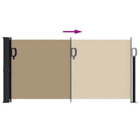 Windscherm uittrekbaar 100x300 cm taupe - AllerleiShop