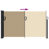 Windscherm uittrekbaar 117x300 cm beige - AllerleiShop