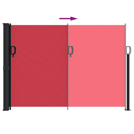 Windscherm uittrekbaar 140x300 cm rood - AllerleiShop