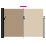 Windscherm uittrekbaar 140x300 cm taupe - AllerleiShop