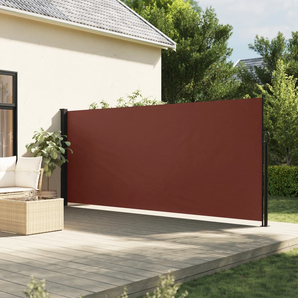 Windscherm uittrekbaar 160x300 cm bruin - AllerleiShop