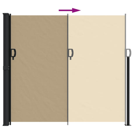 Windscherm uittrekbaar 180x300 cm beige - AllerleiShop