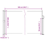 Windscherm uittrekbaar 100x500 cm crèmekleurig - AllerleiShop