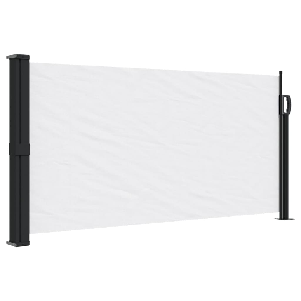 Windscherm uittrekbaar 100x500 cm wit - AllerleiShop