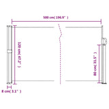 Windscherm uittrekbaar 120x500 cm wit - AllerleiShop