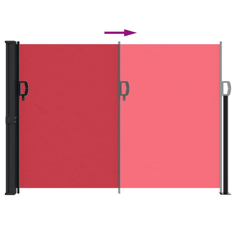 Windscherm uittrekbaar 140x500 cm rood - AllerleiShop