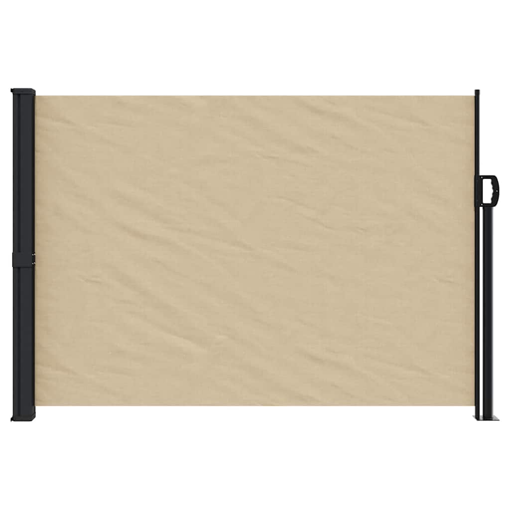 Windscherm uittrekbaar 140x500 cm beige