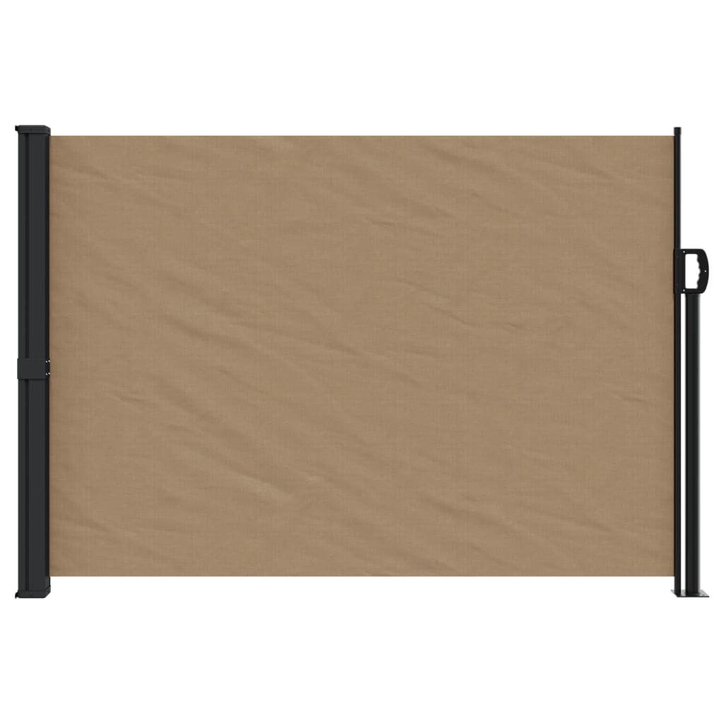 Windscherm uittrekbaar 140x500 cm taupe - AllerleiShop