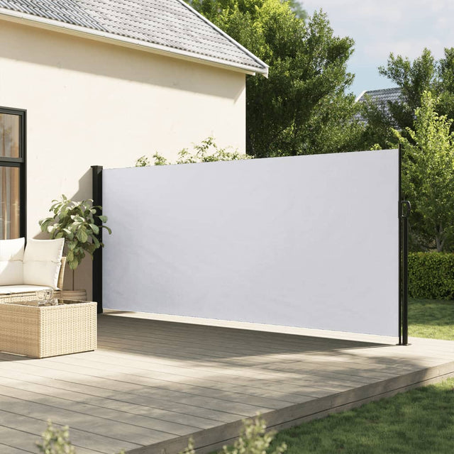 Windscherm uittrekbaar 160x500 cm wit - AllerleiShop