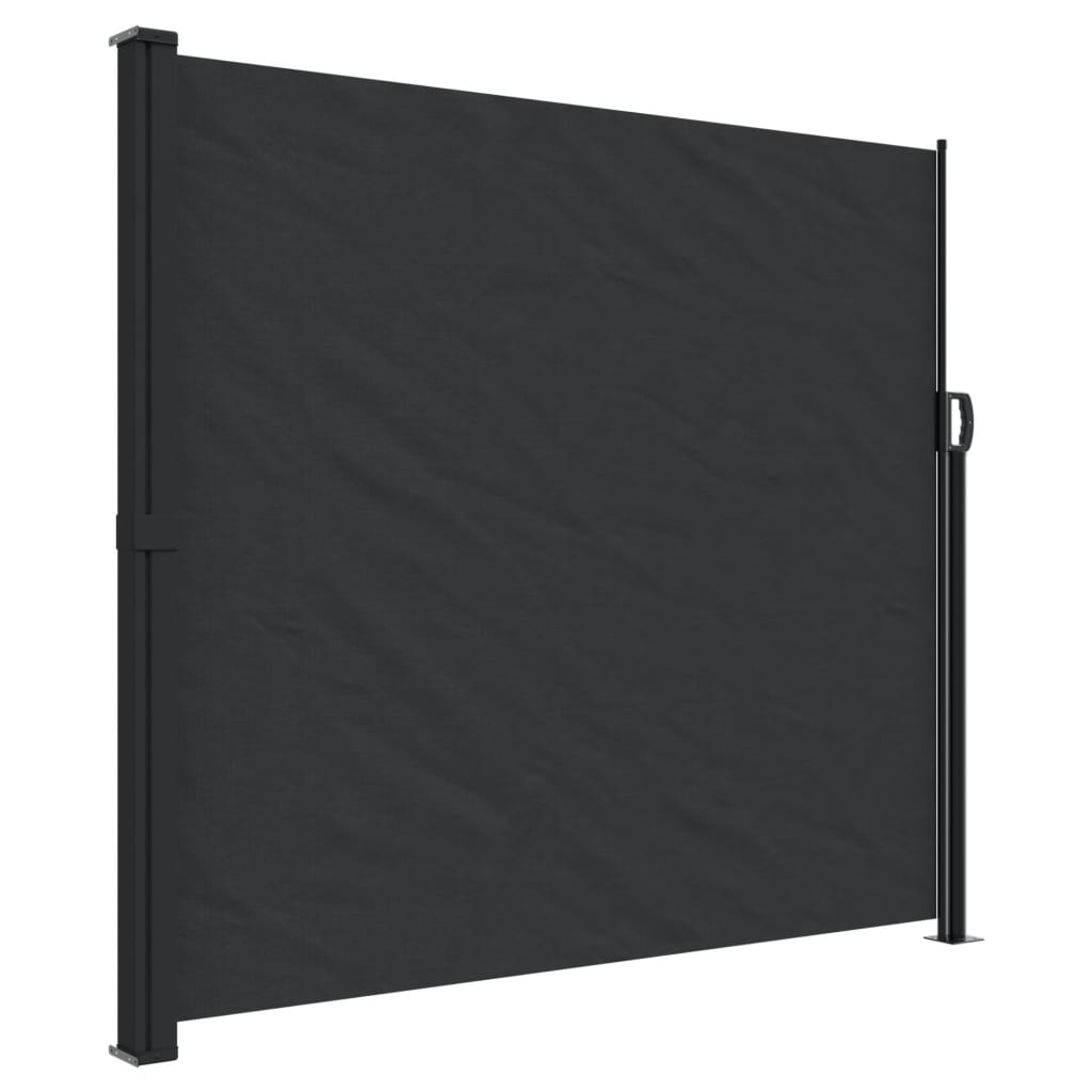 Windscherm uittrekbaar 180x500 cm zwart - AllerleiShop