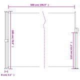 Windscherm uittrekbaar 180x500 cm crèmekleurig - AllerleiShop