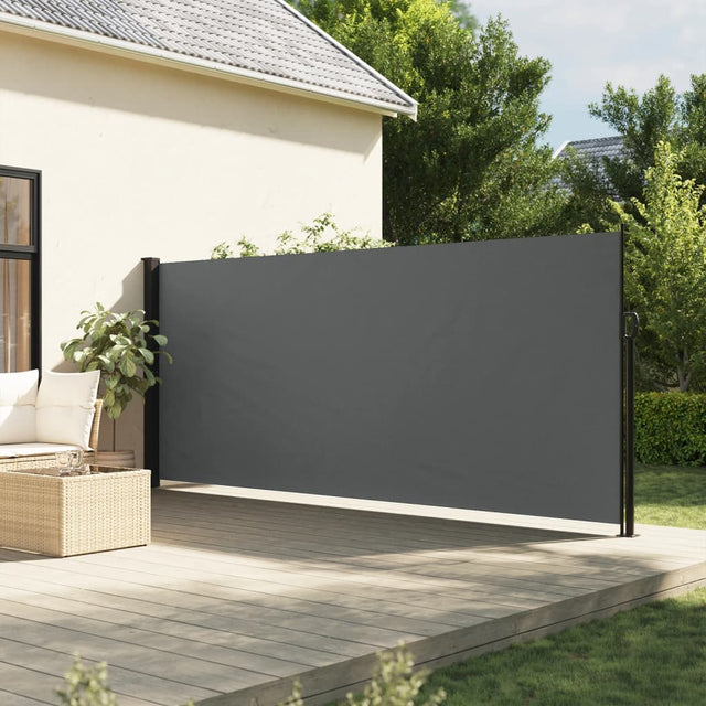 Windscherm uittrekbaar 180x500 cm antracietkleurig - AllerleiShop