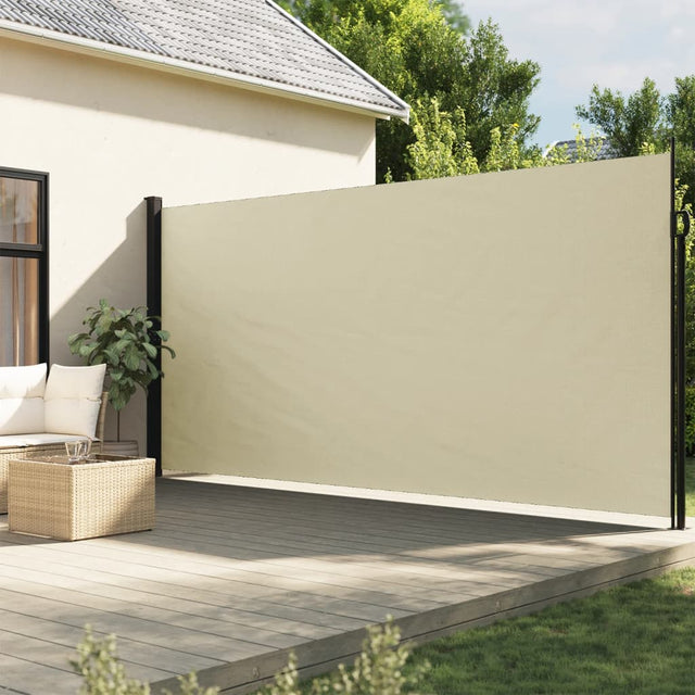 Windscherm uittrekbaar 200x500 cm crèmekleurig - AllerleiShop