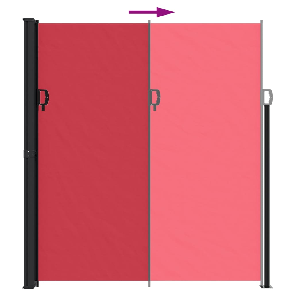 Windscherm uittrekbaar 220x500 cm rood - AllerleiShop