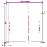 Windscherm uittrekbaar 220x500 cm rood - AllerleiShop