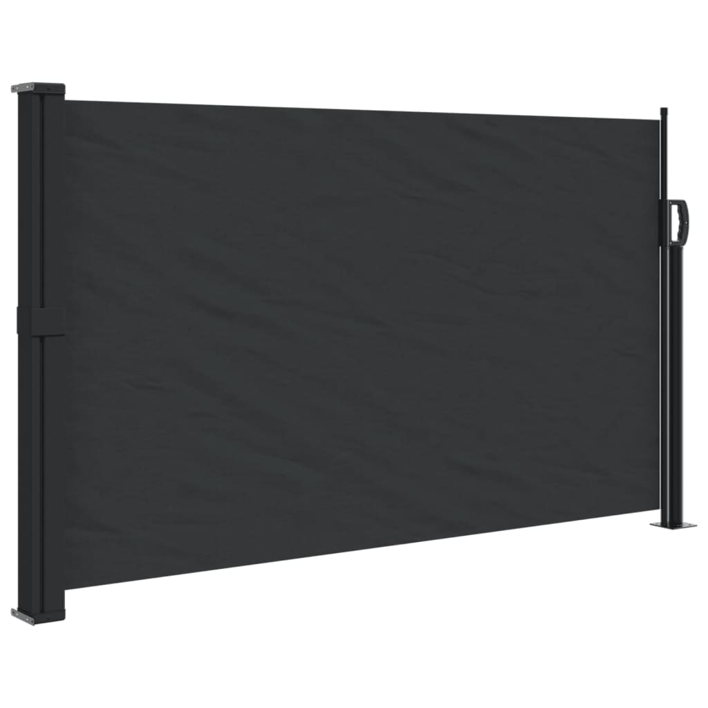 Windscherm uittrekbaar 120x600 cm zwart - AllerleiShop