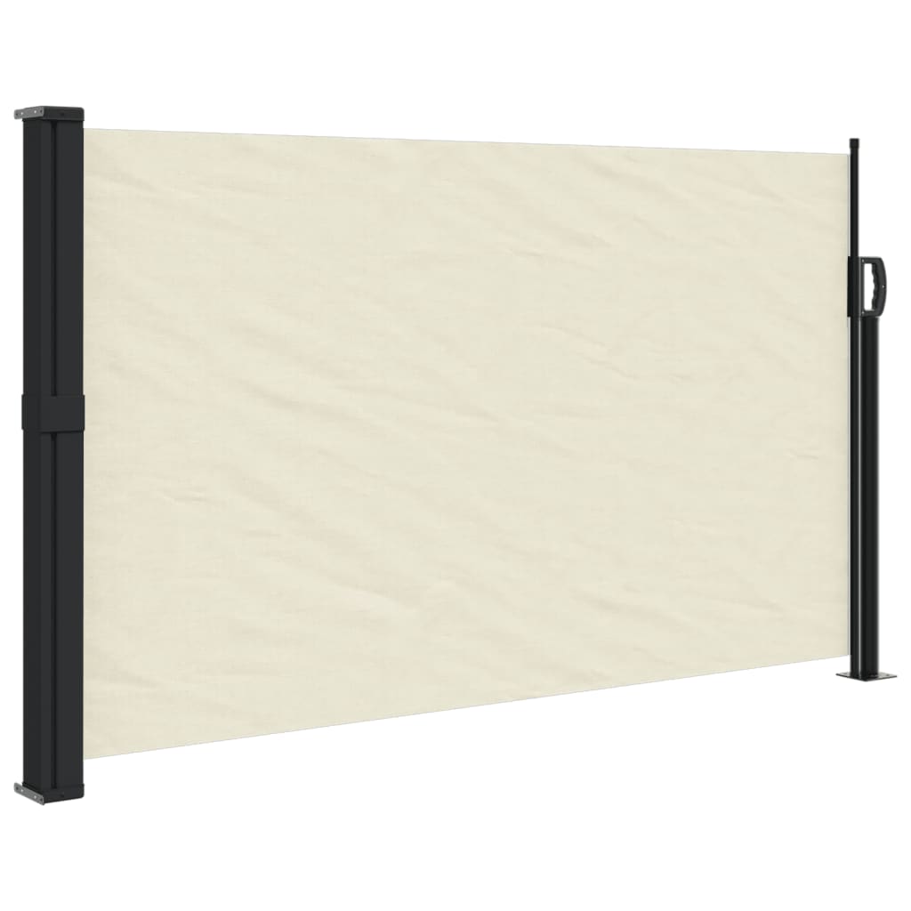 Windscherm uittrekbaar 120x600 cm crème - AllerleiShop