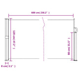 Windscherm uittrekbaar 120x600 cm crème - AllerleiShop