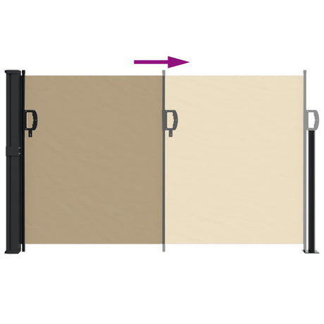 Windscherm uittrekbaar 120x600 cm beige - AllerleiShop