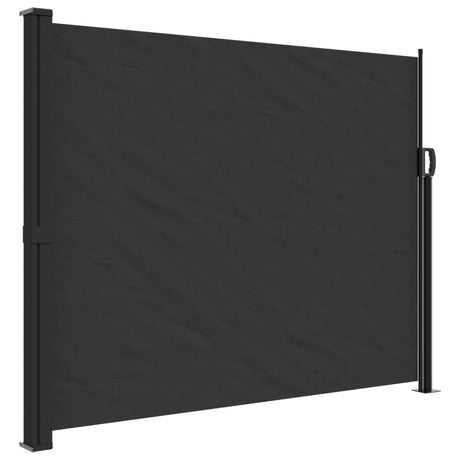 Windscherm uittrekbaar 160x600 cm zwart - AllerleiShop