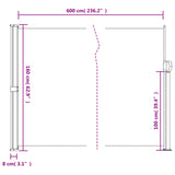 Windscherm uittrekbaar 160x600 cm zwart - AllerleiShop