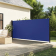 Windscherm uittrekbaar 180x600 cm blauw - AllerleiShop