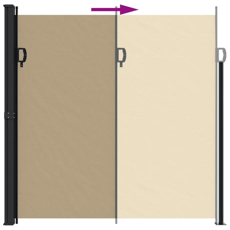 Windscherm uittrekbaar 200x600 cm beige - AllerleiShop