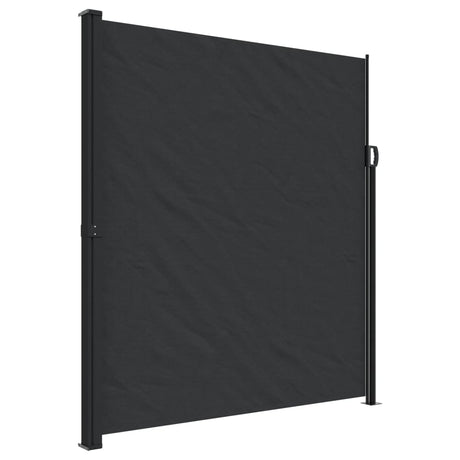 Windscherm uittrekbaar 220x600 cm zwart - AllerleiShop