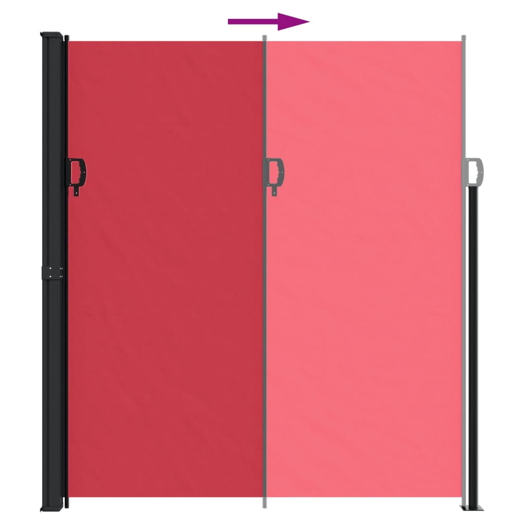 Windscherm uittrekbaar 220x600 cm rood - AllerleiShop