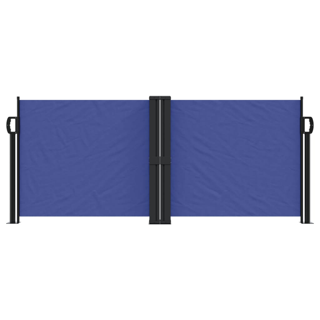 Windscherm uittrekbaar 100x600 cm blauw - AllerleiShop