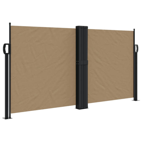 Windscherm uittrekbaar 120x600 cm taupe - AllerleiShop