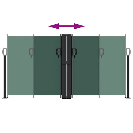 Windscherm uittrekbaar 120x600 cm donkergroen - AllerleiShop