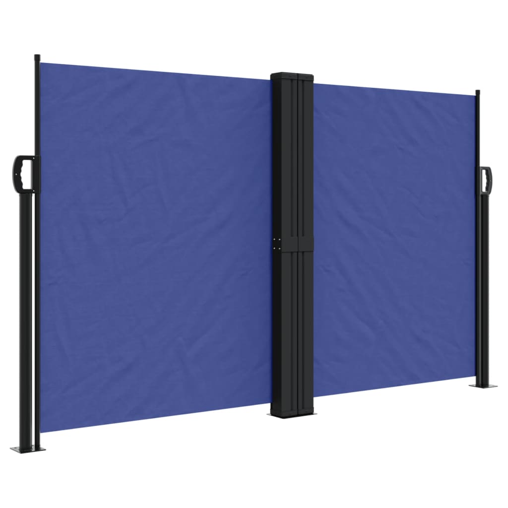 Windscherm uittrekbaar 140x600 cm blauw - AllerleiShop